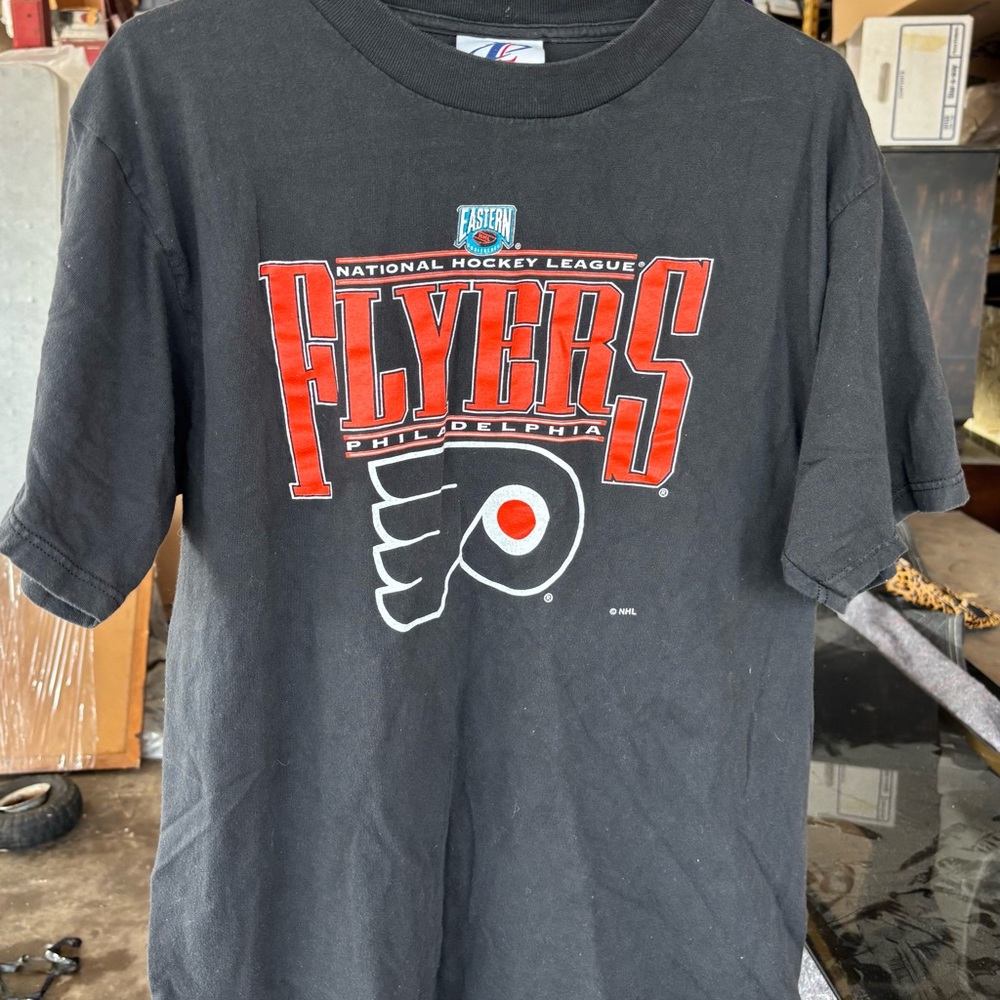 Logo Athletic Black T-Shirt with Red and White Logo